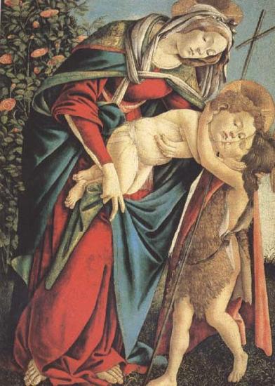 Sandro Botticelli Madonna and child with the Young St John or Madonna of the Rose Garden Germany oil painting art